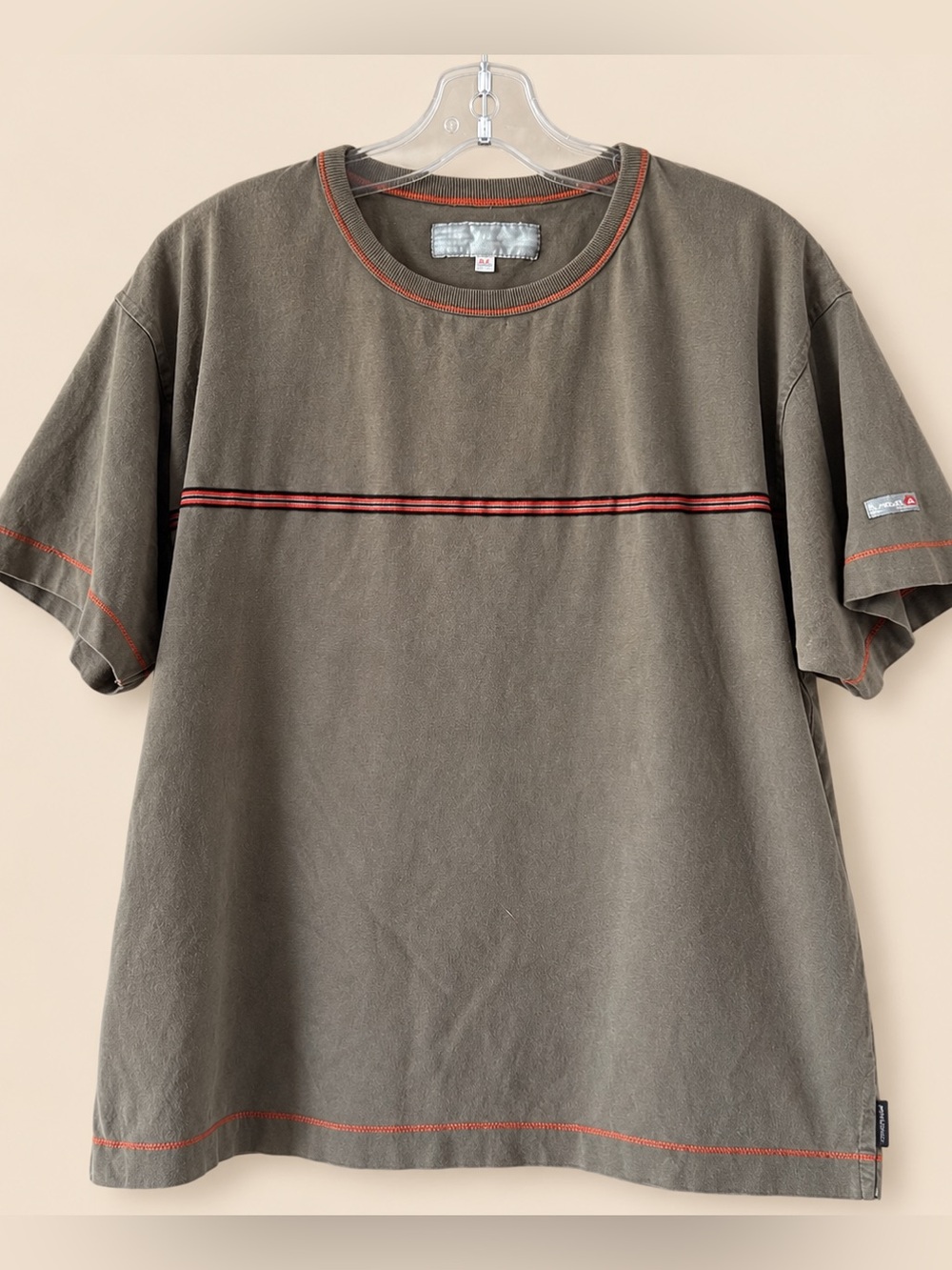 Y2K Vintage Point Zero Skate Style Stripe Front Tee XL